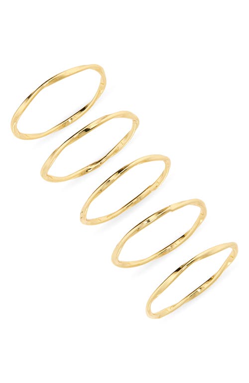 Nordstrom Set Of 5 Demi Fine Stacking Rings