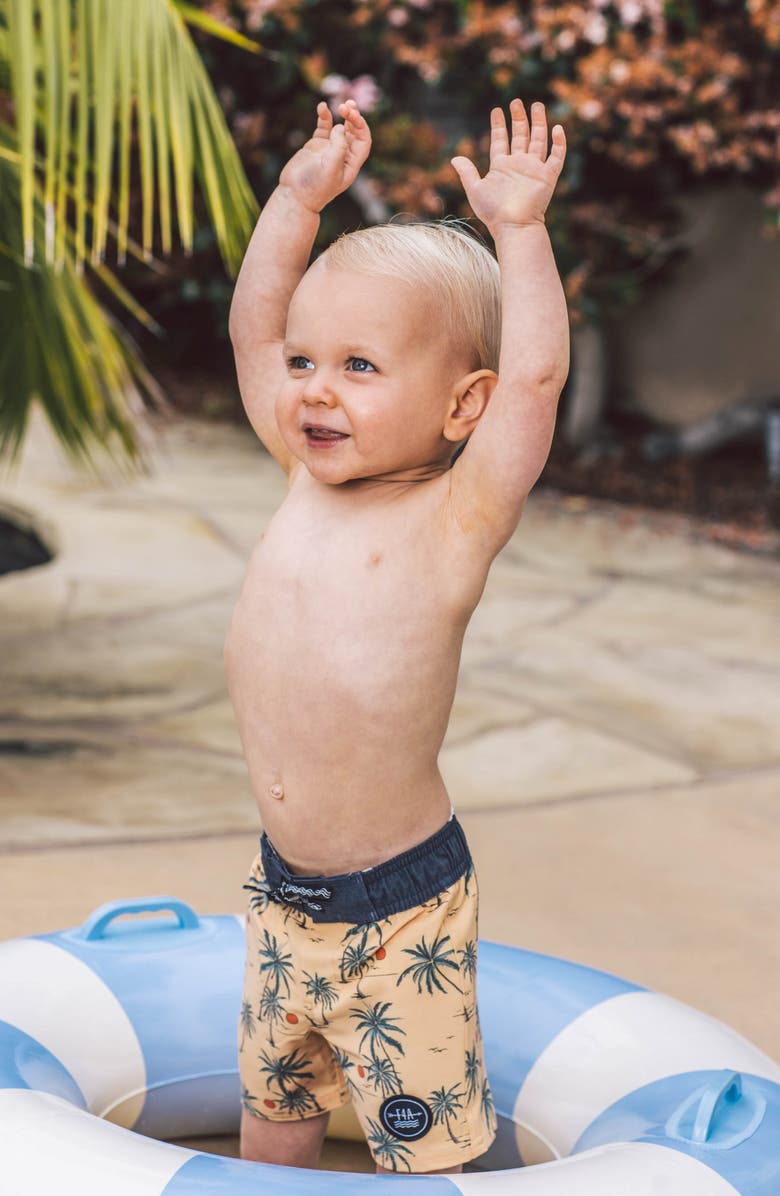 Feather 4 Arrow Sun Tropics Board Shorts, Alternate, color, 