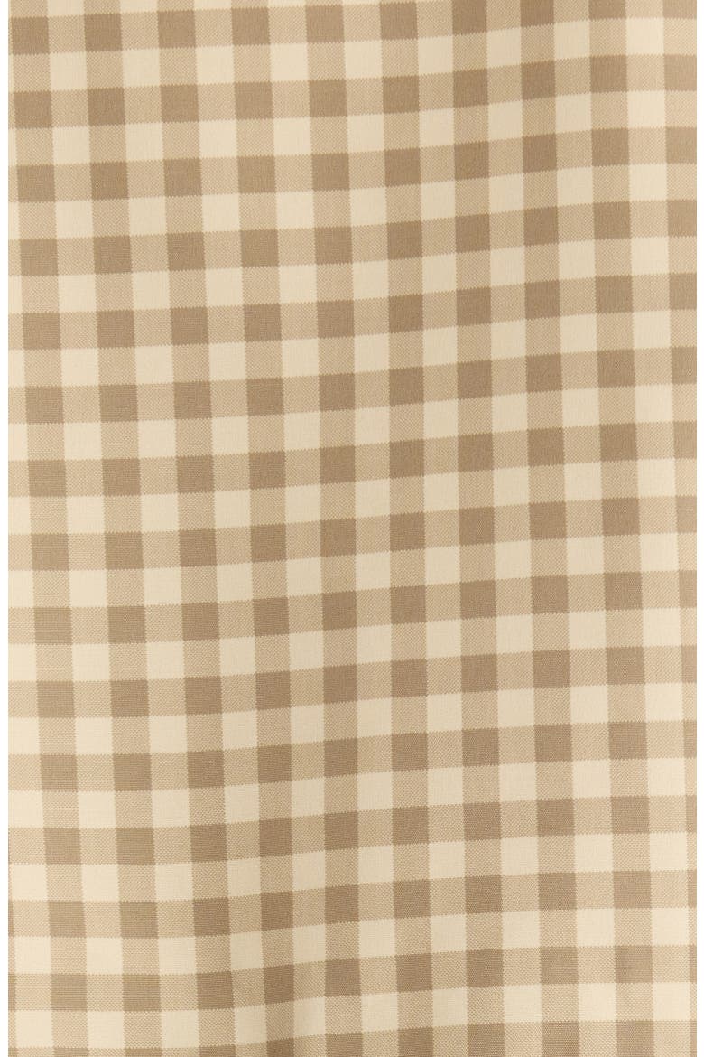 Matilda Gingham Hooded Raincoat, Alternate, color, BROWN
