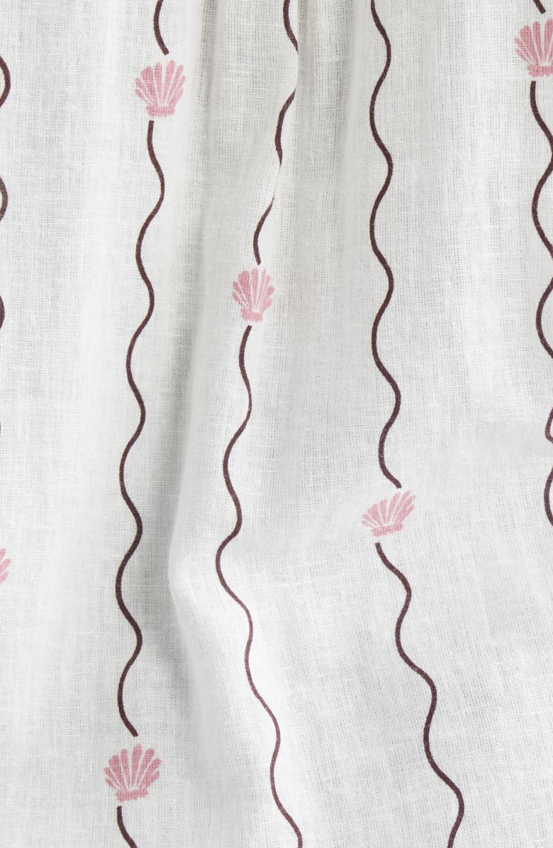 Rails Charli Seashell Stripe Linen Blend Button-Up Shirt, Alternate, color, Striped Seashells