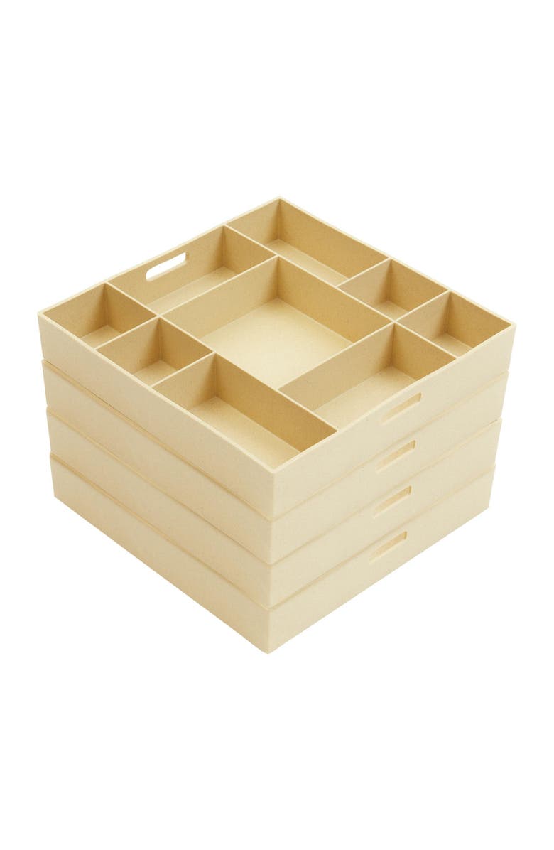 Kaplan Early Learning Company Loose Parts Stackable Tray - Poly+, Alternate, color, Natural