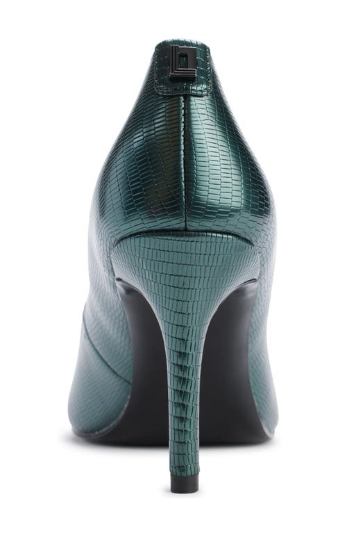 Karl Lagerfeld Paris Rosalyn Pointed Toe Slingback Pump In Forest Green