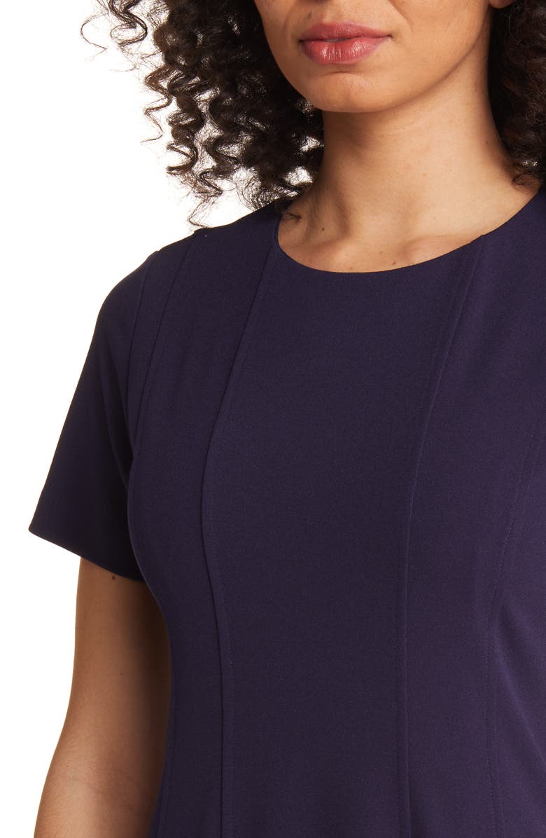 Tahari ASL Stretch Crepe Fit & Flare Dress, Alternate, color,