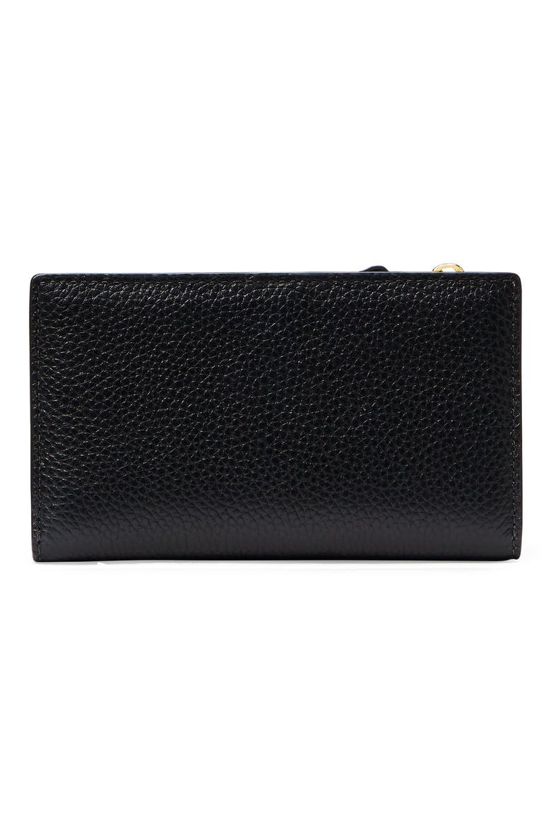 small roulette slim bifold wallet, Alternate, color, BLACK
