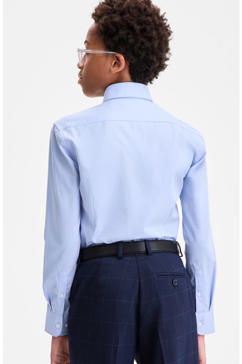 Kids' Solid Dress Shirt, Alternate, color, BLUE
