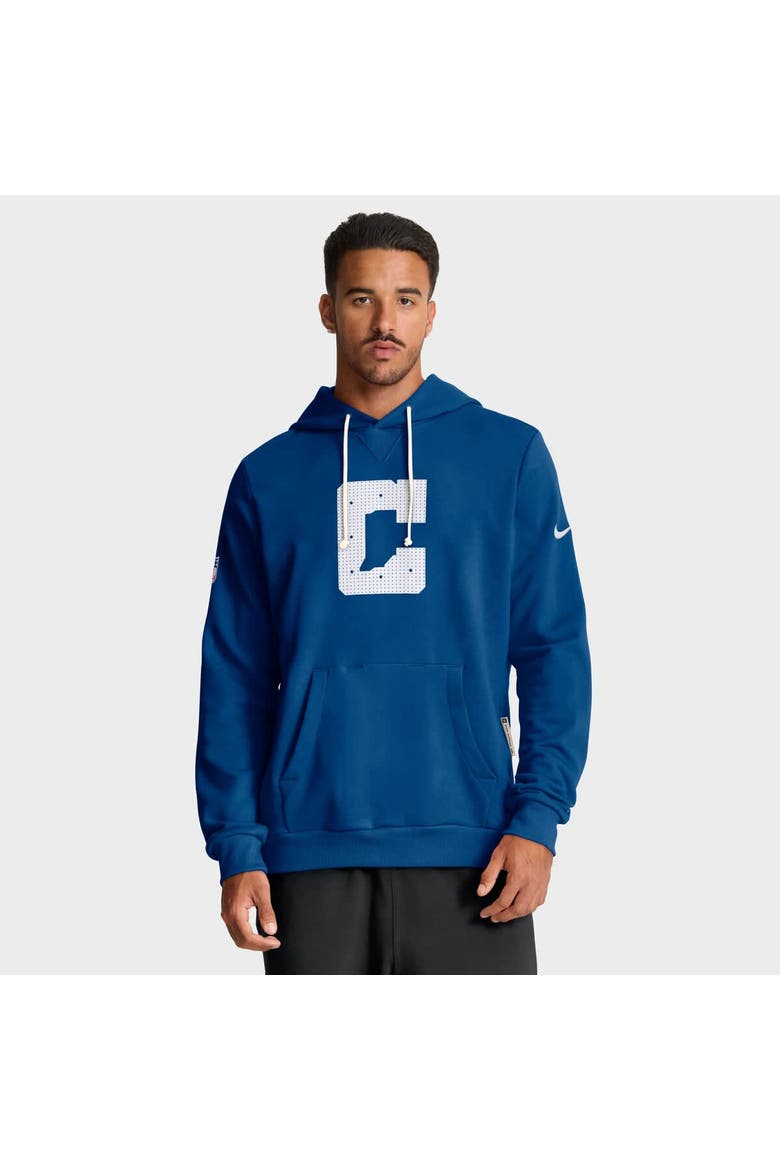 Men's Nike Royal Indianapolis Colts Sideline Standard Issue Initial Home Dri-FIT Hoodie, Main, color, Royal