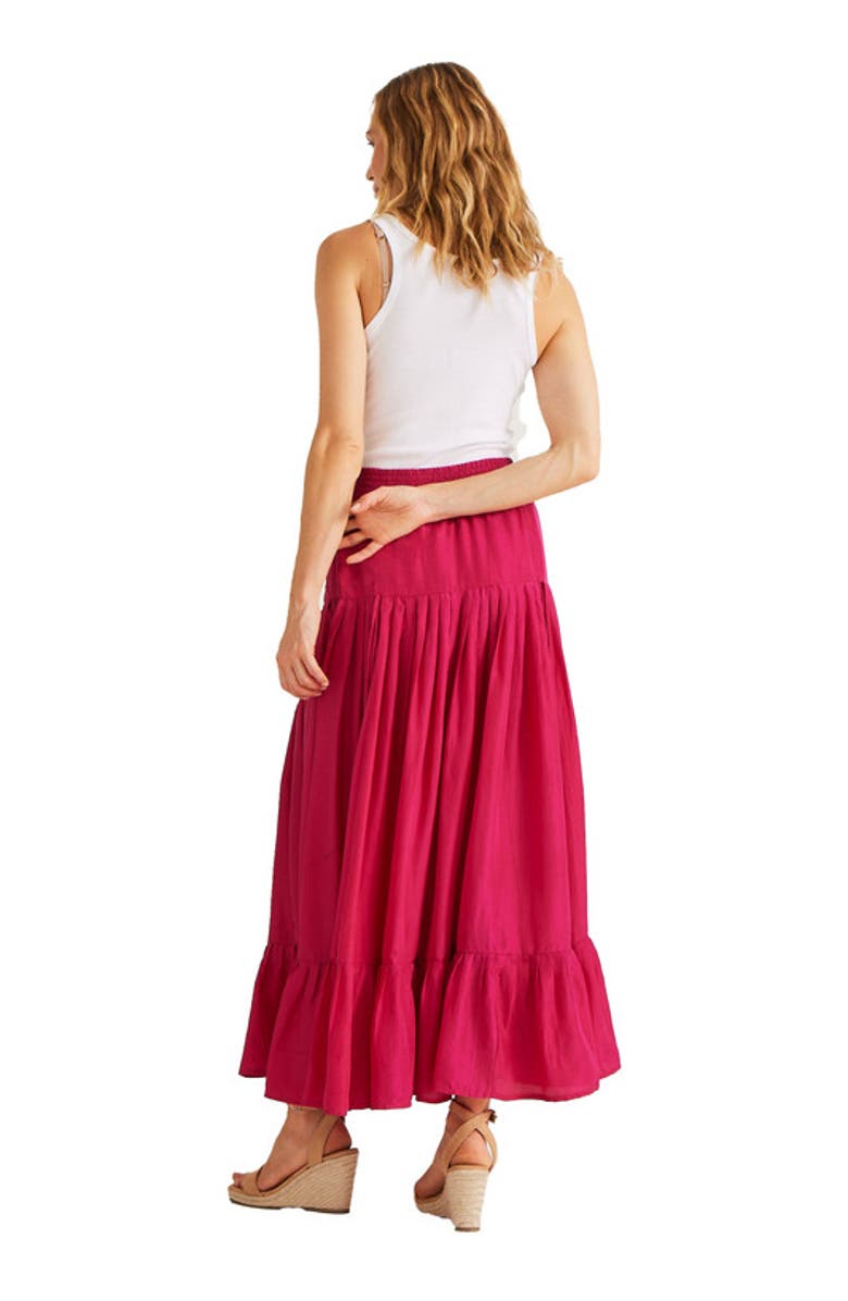 Calypso St. Barth Lourdes Skirt, Alternate, color, Magenta