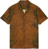John Varvatos Agosta Burnout Effect Linen Camp Shirt