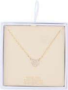 NORDSTROM RACK Pavé Cubic Zirconia Heart Pendant Necklace