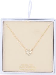 NORDSTROM RACK Pavé Cubic Zirconia Heart Pendant Necklace