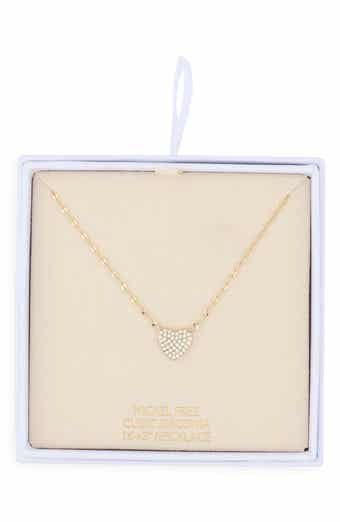 Pavé Cubic Zirconia Heart Pendant Necklace