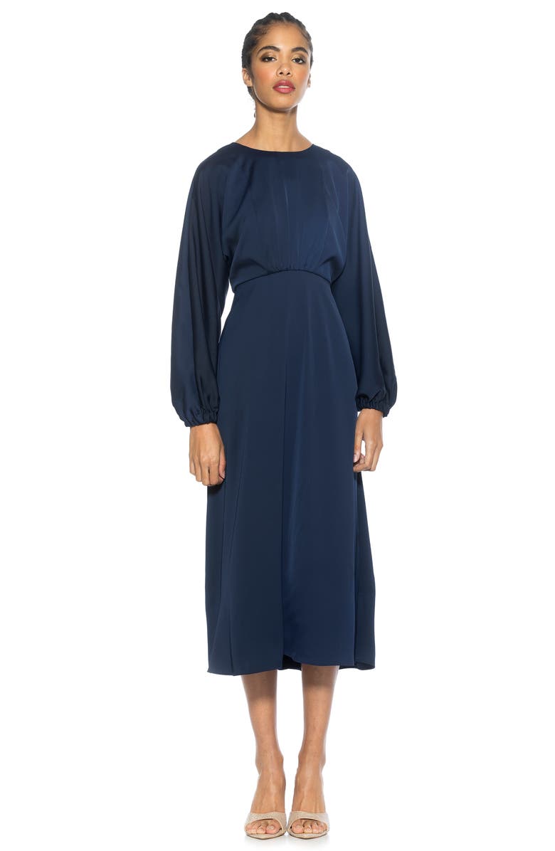 Alexia Admor Constance Fit & Flare Dress, Alternate, color, Navy