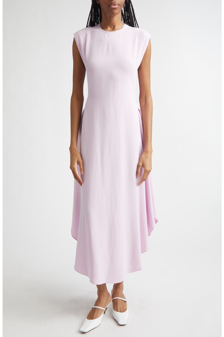 Crepe Satin Shift Dress, Main, color, LIGHT ORCHID
