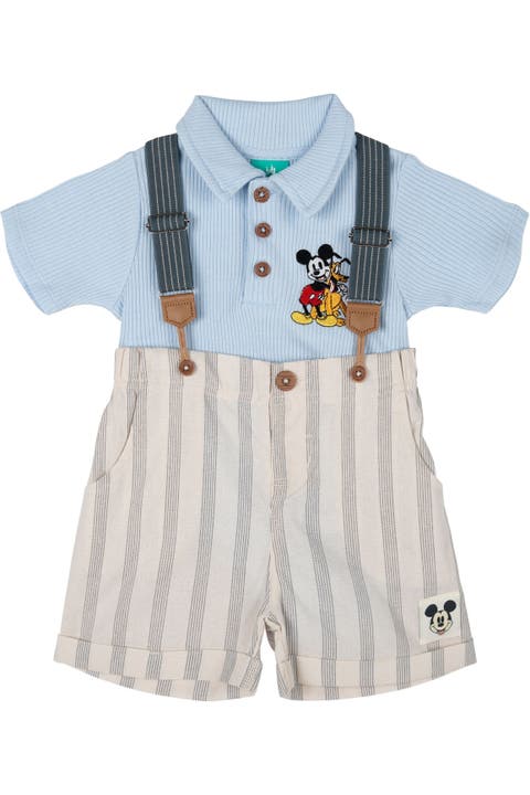 Mickey Mouse 2-Piece Polo Bodysuit and Shorts Set