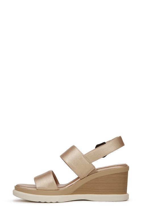 Shop Soul Naturalizer Livia Wedge Sandal In Gold Faux Leather