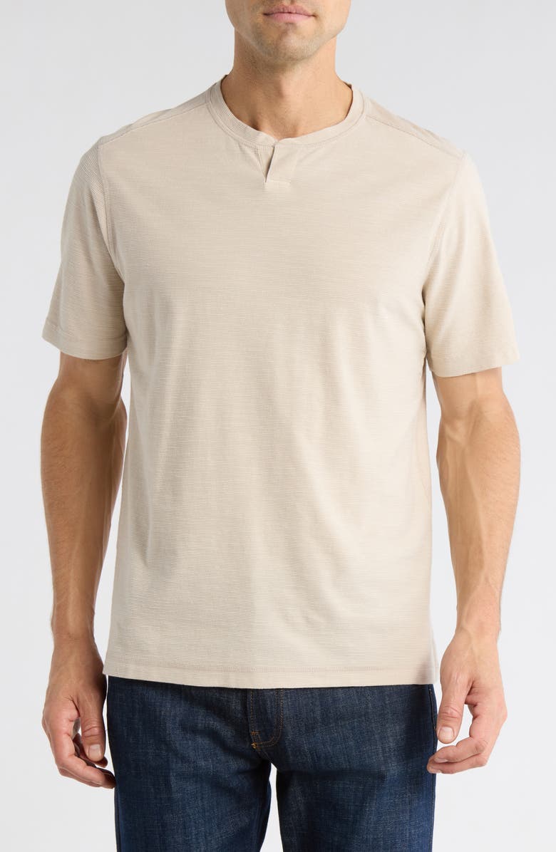 Tommy Bahama Havana Notch Neck Cotton T-Shirt, Main, color, Oatmeal