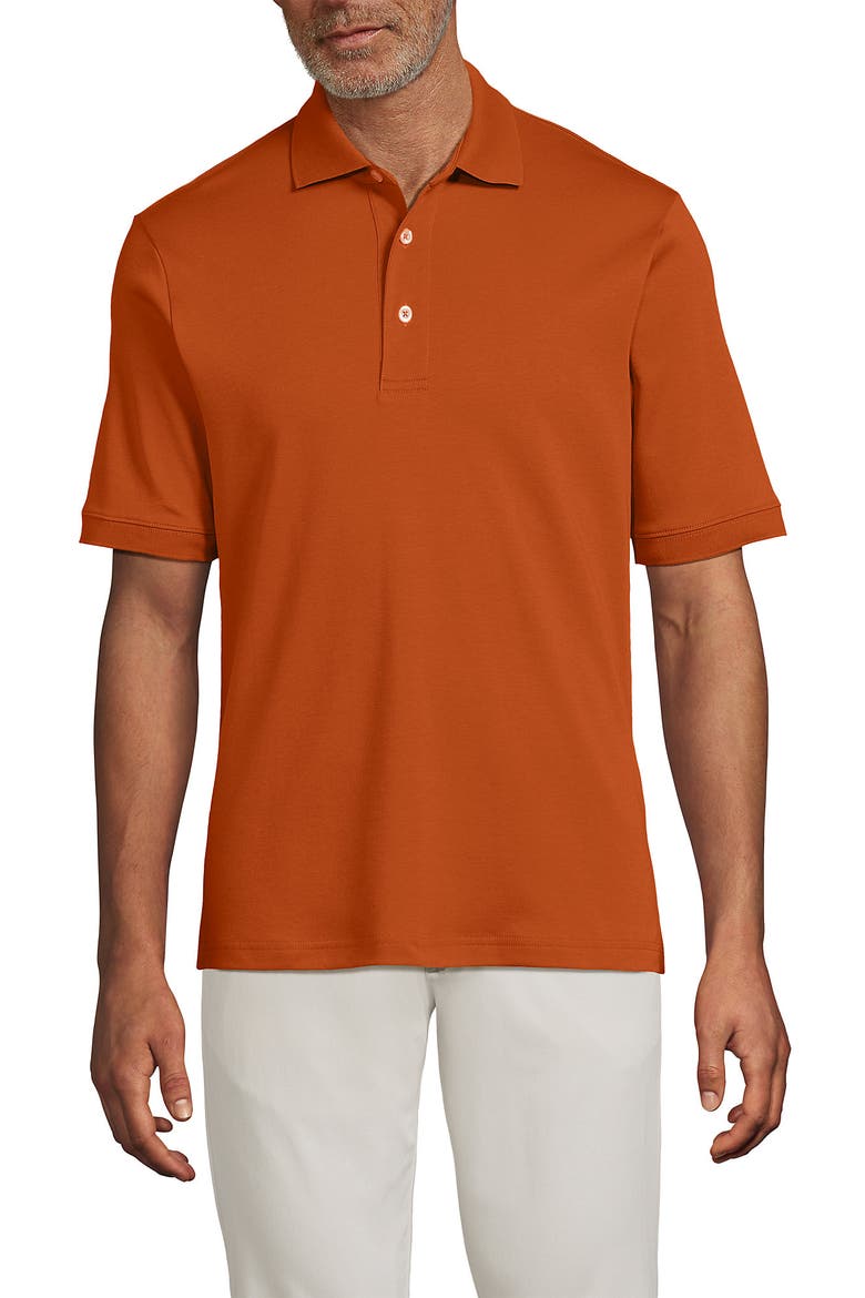Short Sleeve Cotton Supima Polo Shirt, Alternate, color, Desert Clay