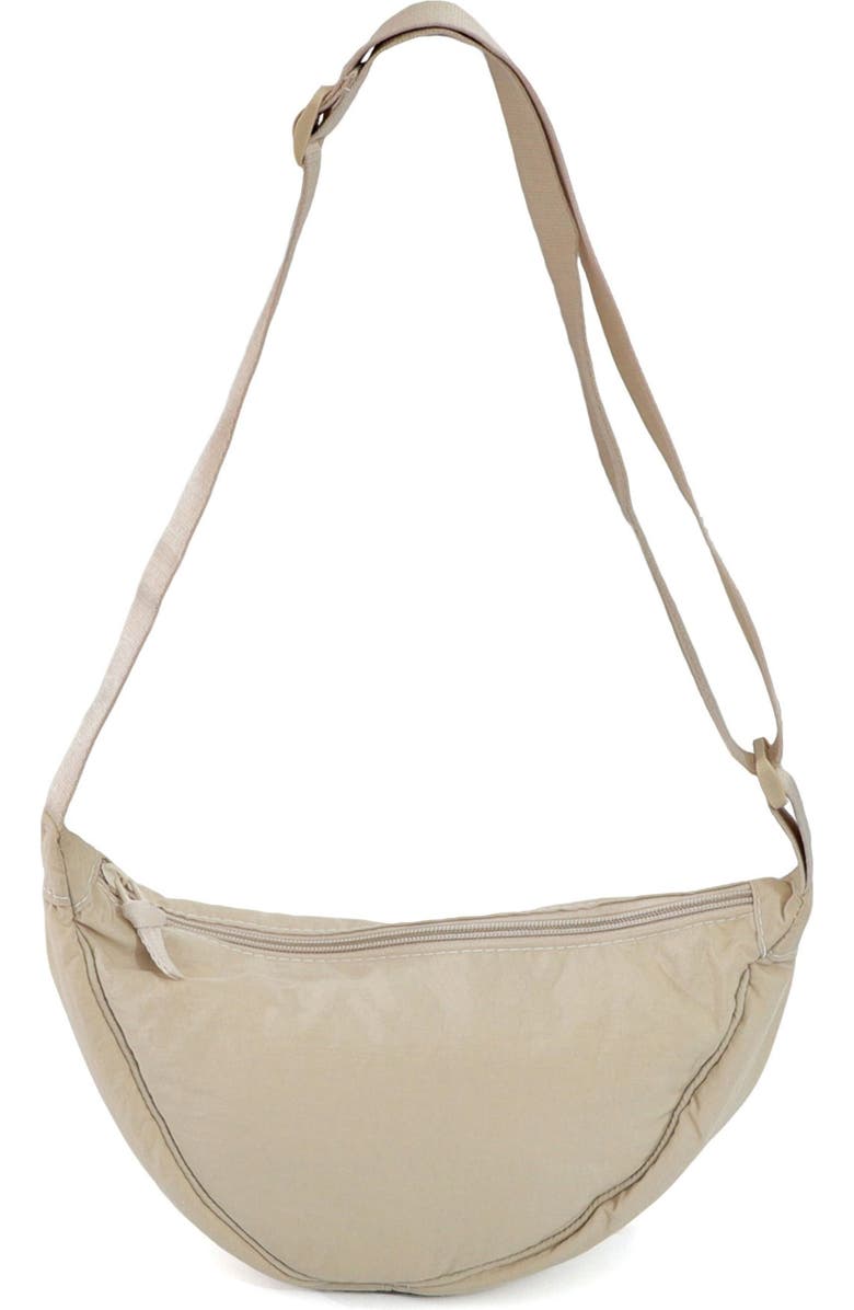 Adornia Cream Sporty Adjustable Moon Bag, Alternate, color, Cream