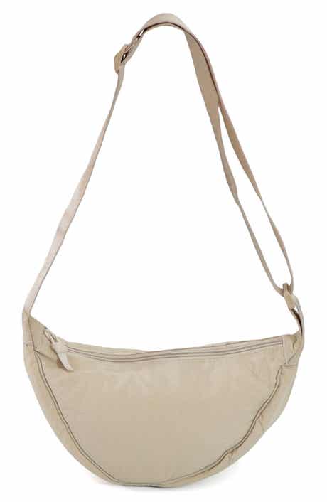 Adornia Cream Sporty Adjustable Moon Bag