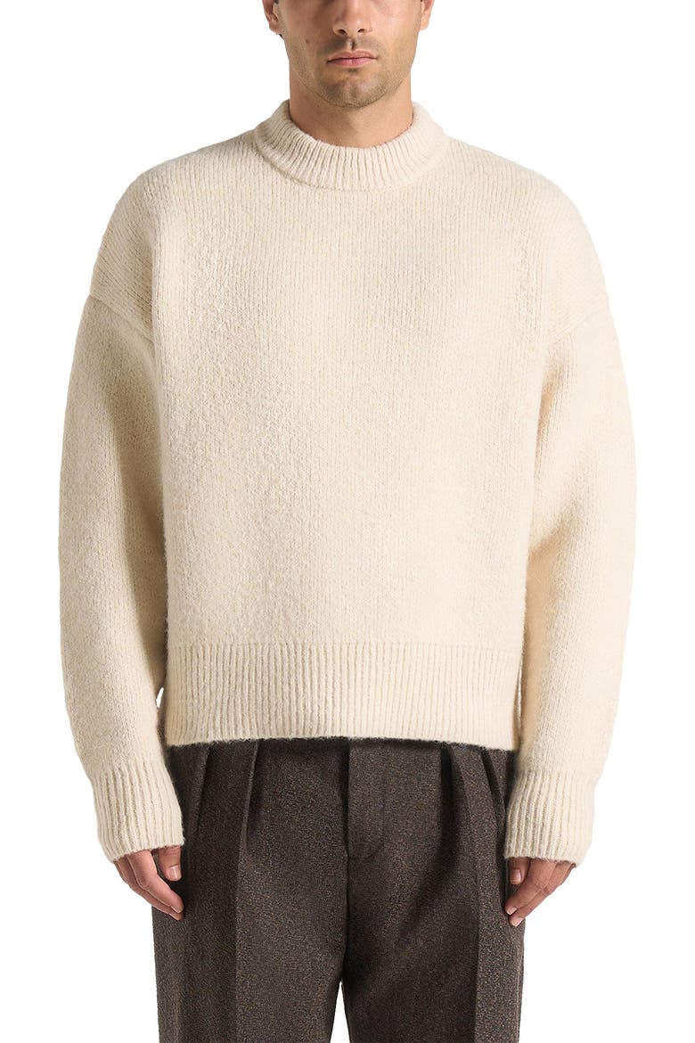Brushed Wool Knit Jumper, Alternate, color, Cream