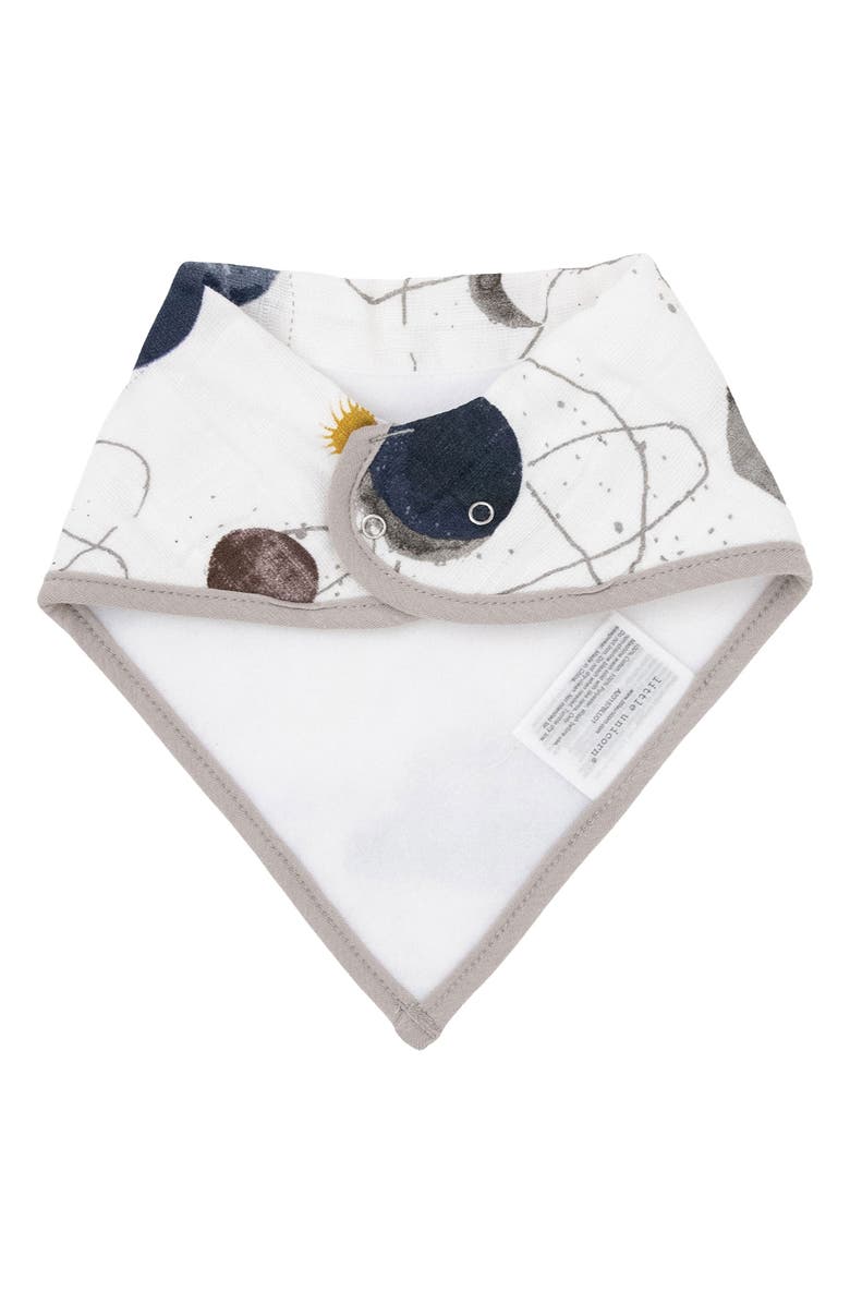 little unicorn 4-Pack Fleece & Cotton Muslin Bandana Bib, Alternate, color, Planetary