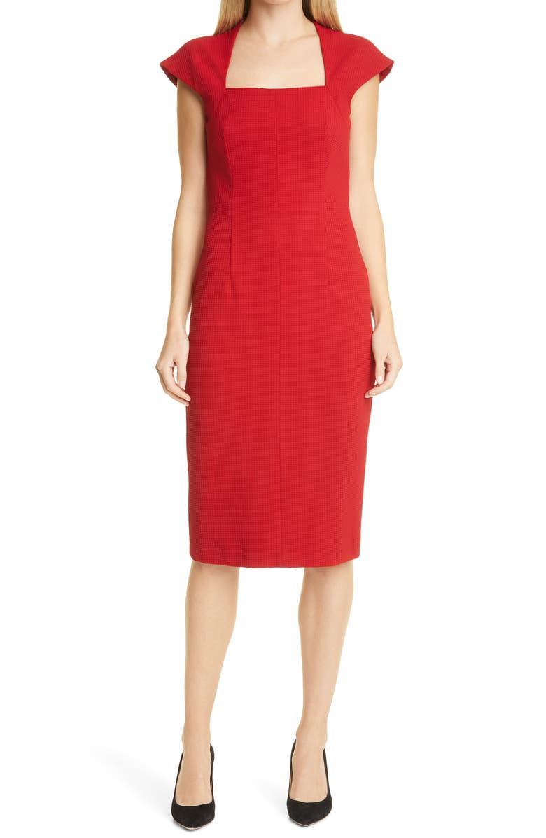 BOSS Drilekara Cap Sleeve Knit Dress, Main, color,