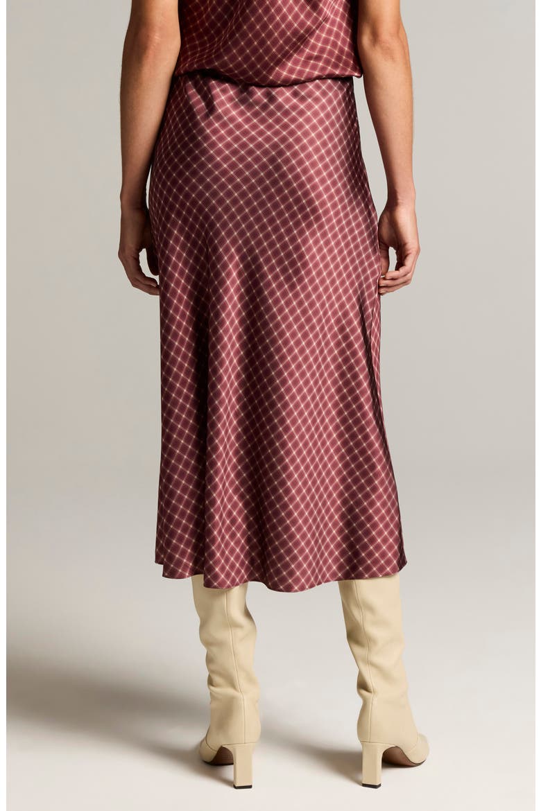 Satin Midi Slip Skirt, Alternate, color, BLACK ROSE/ OAK BUFF
