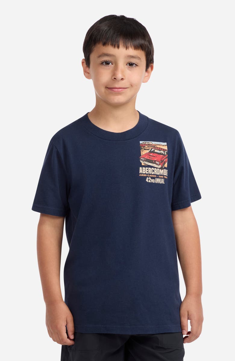 abercrombie kids Kids' Car Show Graphic T-Shirt, Alternate, color, Navy Blazer
