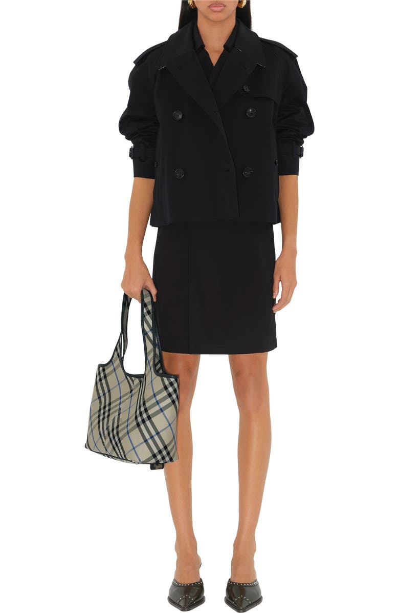 Burberry Small Check Tote, Alternate, color,