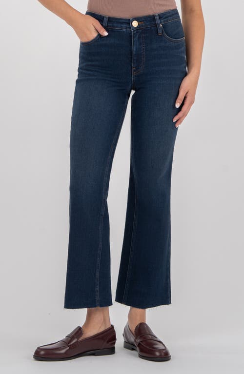 Kut From The Kloth Kelsey Raw Hem Kick Flare Jeans In Blue