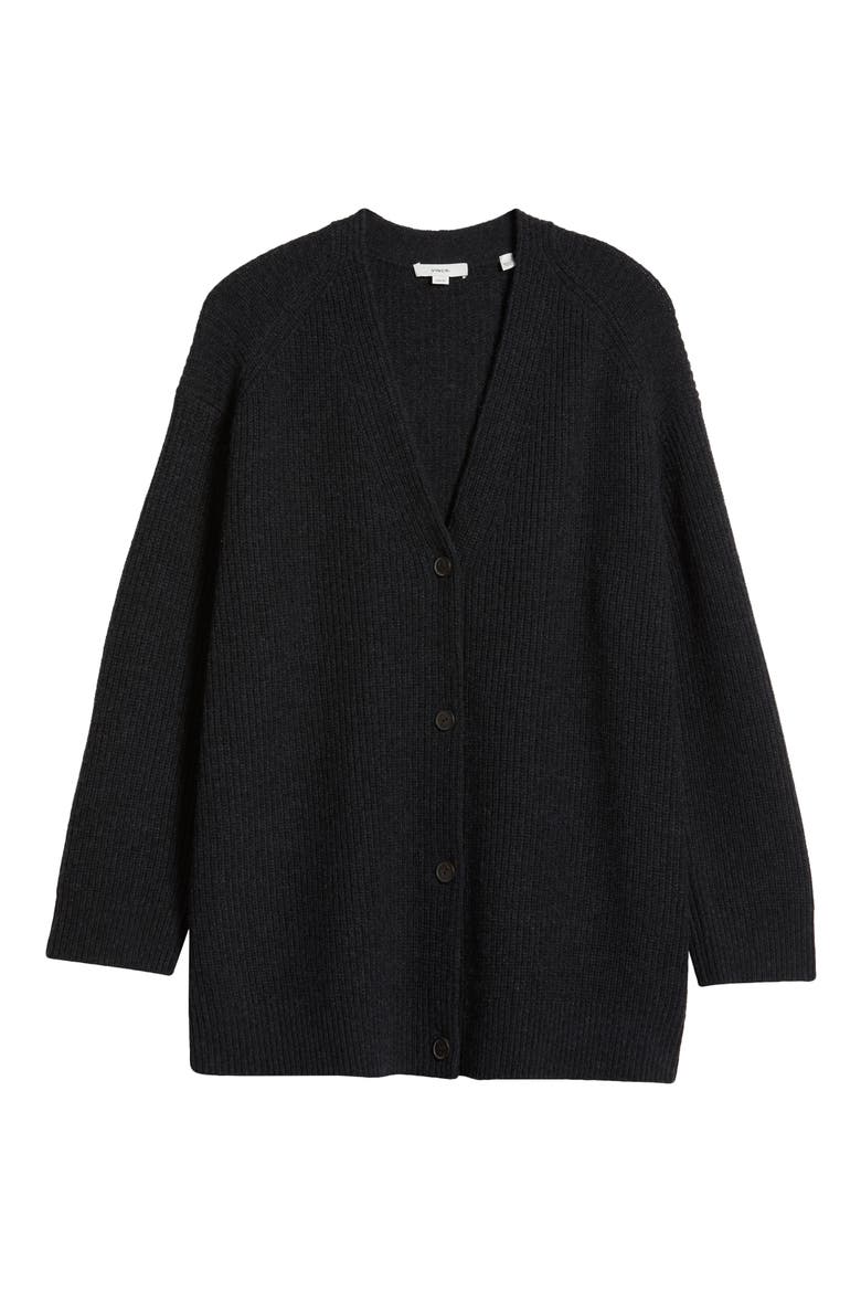 Oversize Wool & Cashmere Cardigan, Alternate, color, HEATHER CHARCOAL