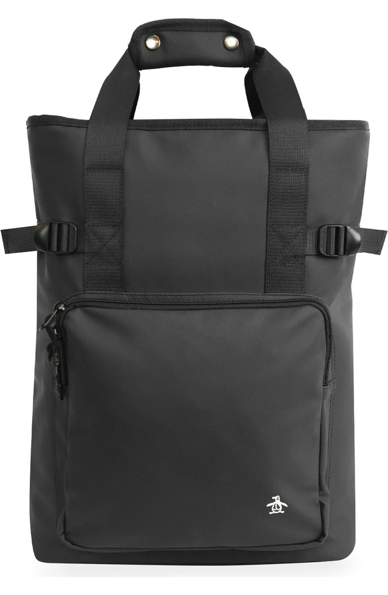 Original Penguin Waterproof Travel Backpack, Main, color, Black
