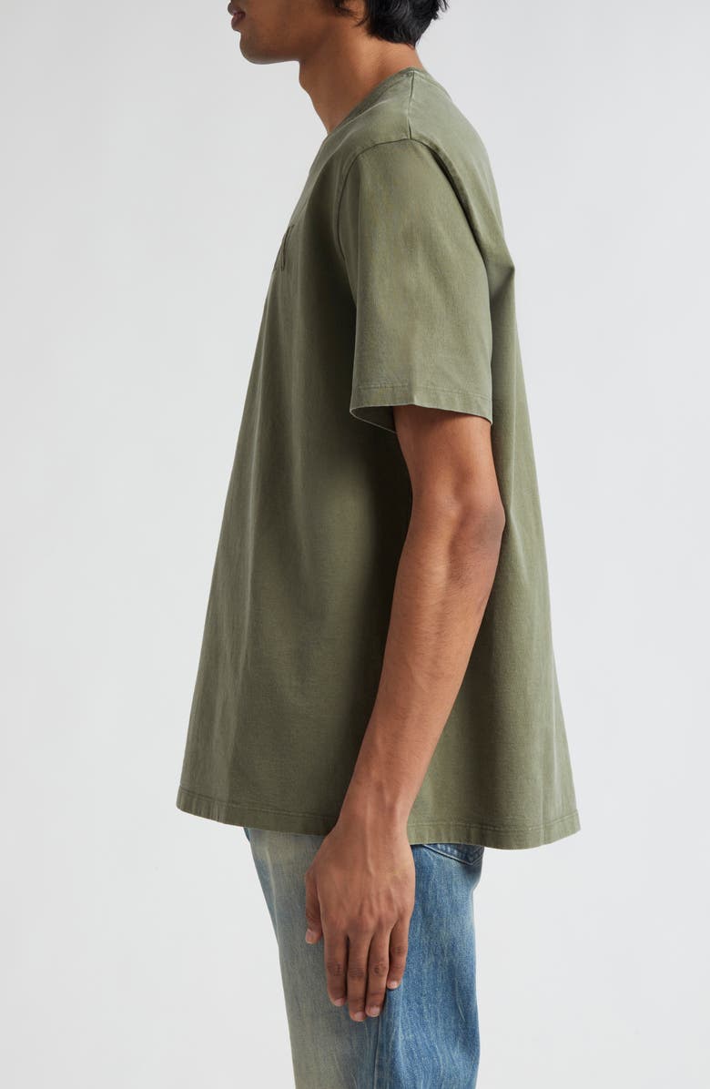 Balmain Embroidered Logo Cotton T-Shirt, Alternate, color, Uia Kaki/ Kaki