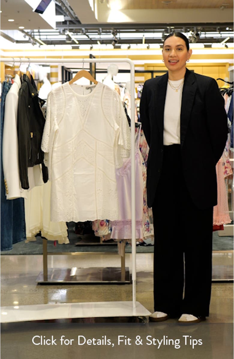 Luci Eyelet Embroidered Minidress, sales video thumbnail