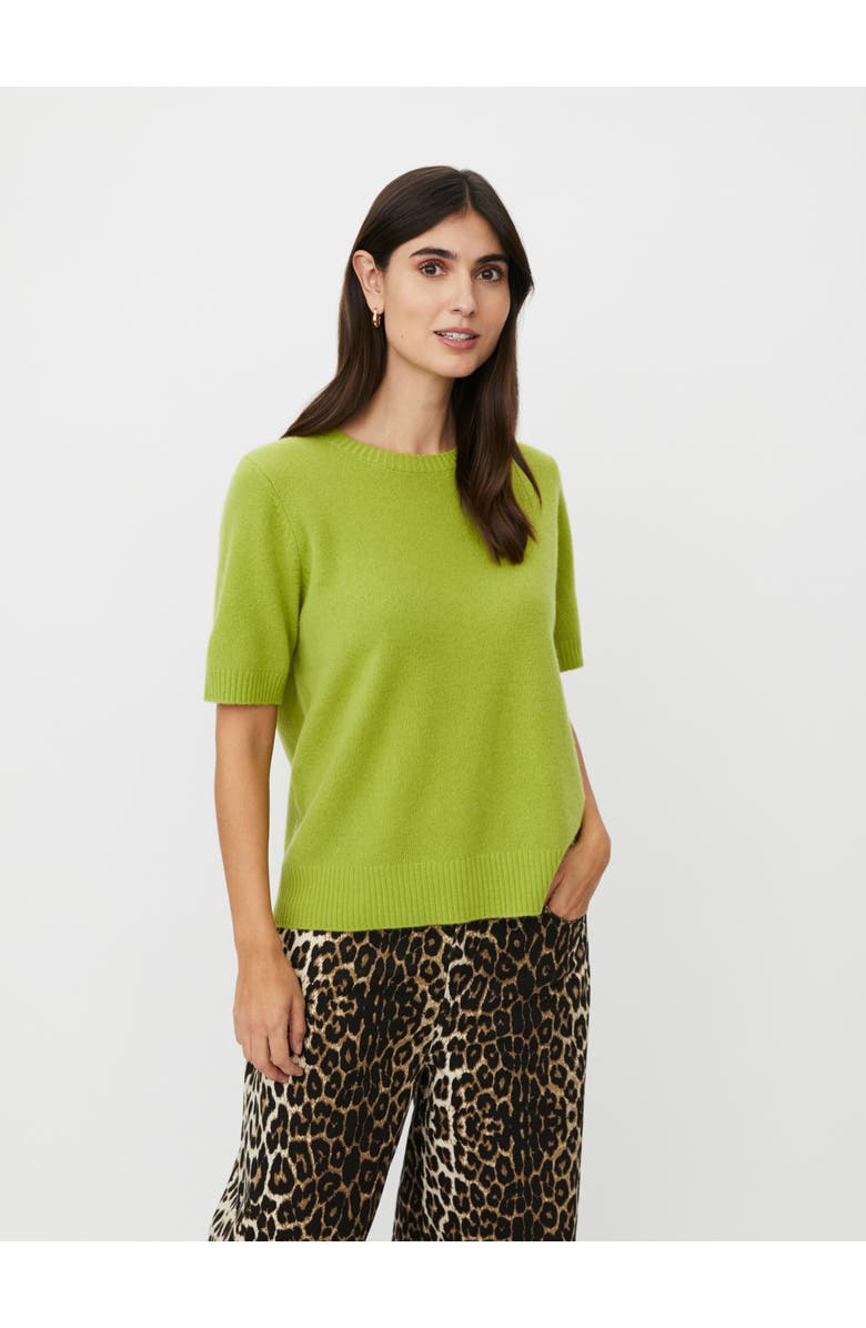 Masai Copenhagen MaFallan Short Sleeve Sweater, Main, color, B Chartreuse