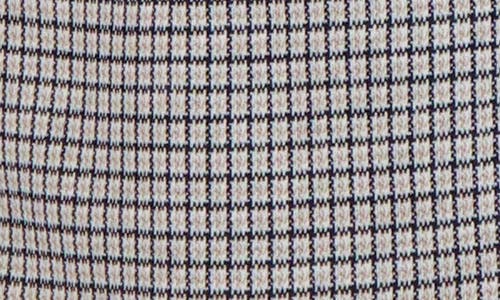 Ookie & Lala Plaid Double Breasted Blazer In Black/beige