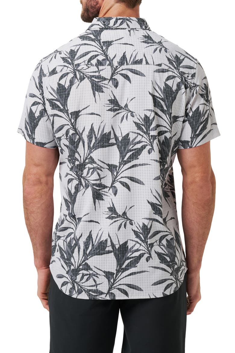 Light Map Short Sleeve Button-Up Shirt, Alternate, color, MICRO CHIP