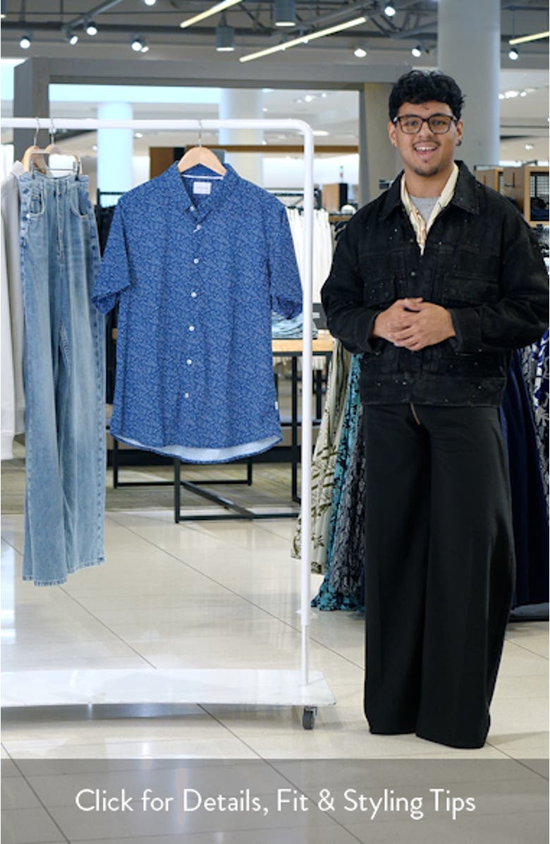 Eden Floral Short Sleeve Button-Up Shirt, sales video thumbnail