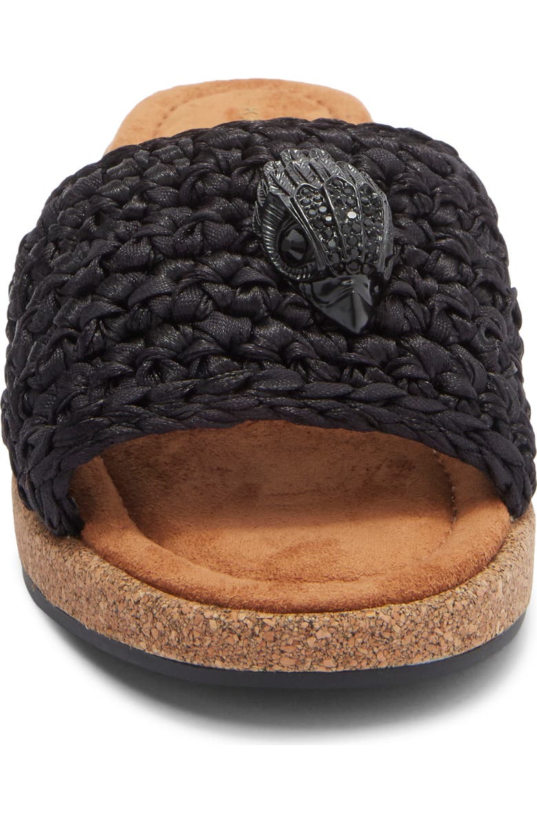 Kurt Geiger London Eagle Crocheted Slide Sandal, Alternate, color, Black
