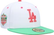 New Era Men's New Era White/Green Los Angeles Dodgers  Watermelon Lolli 59FIFTY Fitted Hat