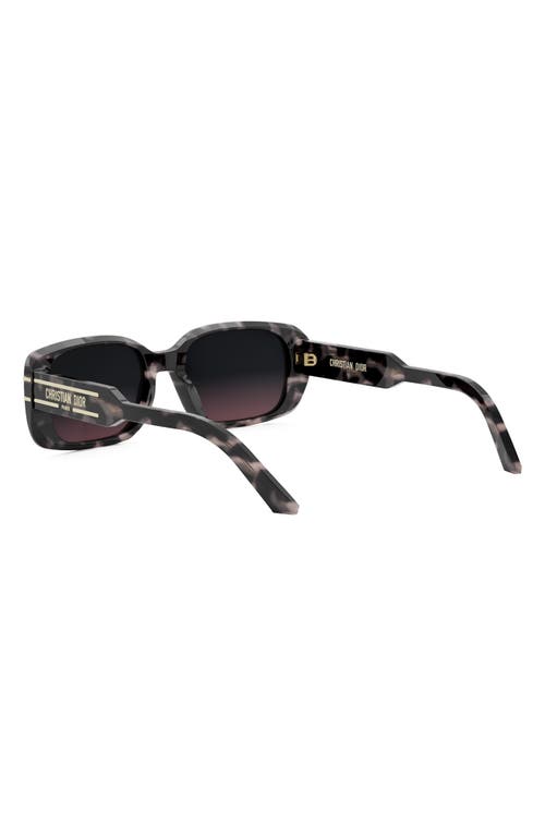 Dior Signature S12i 53mm Rectangular Sunglasses In Brown