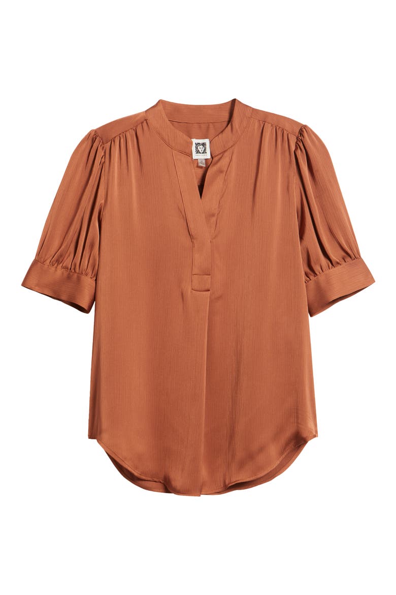 Crinkle Satine Top, Alternate, color, CEDAR SPICE