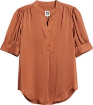 Anne Klein Crinkle Satine Top