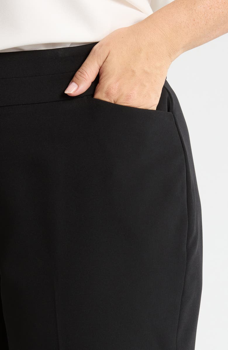 Tahari ASL Bell Bottom Pants, Alternate, color, Black