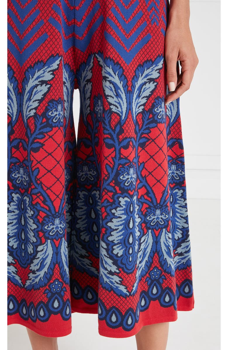 Temperley London Francis Grid Knit Trousers, Alternate, color, Crimson