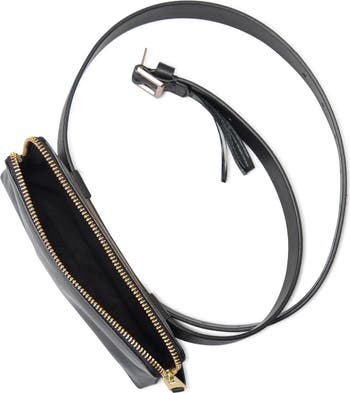 Zip Leather Belt Bag