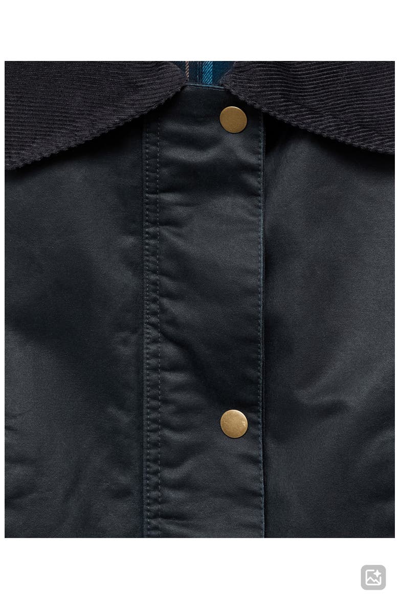 Waxed Effect Cotton Blend Jacket, Alternate, color, NAVY