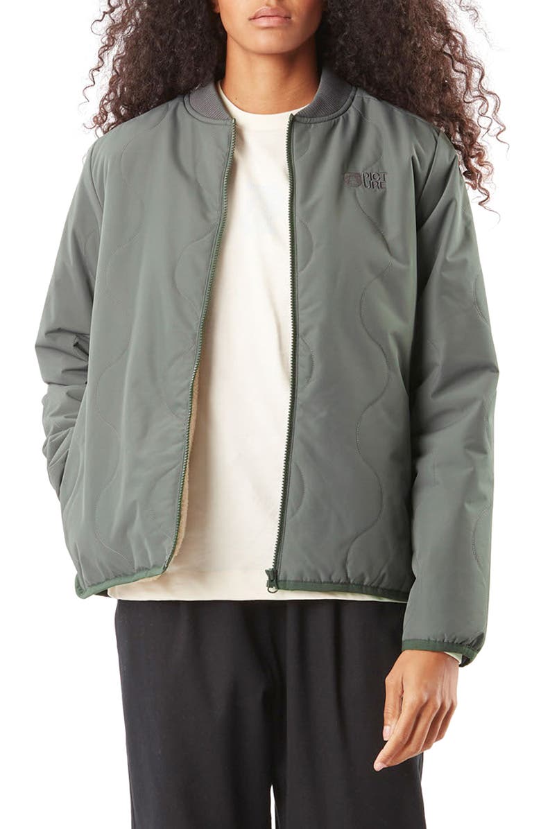 Picture Organic Clothing Treeby Water Repellent Quilted Faux Fur Lined Jacket, Main, color,
