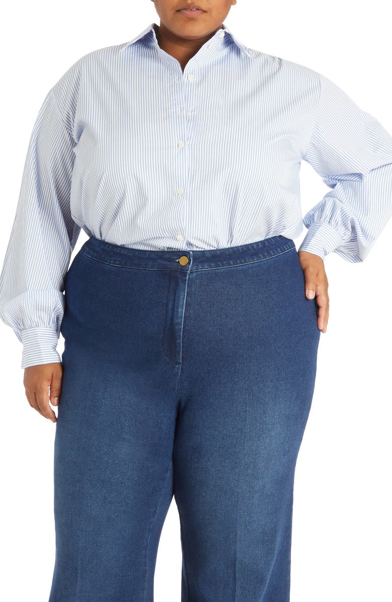 Pari Passu Oli Stripe Poplin Shirt, Main, color, 