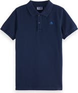 Scotch & Soda Kids' Core Garment Dyed Cotton Piqué Polo